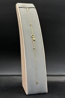 اسوارة دائري مع قلب ذهب صافي ايطالي عيار 18 وزن 0....