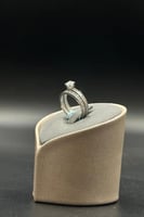 دبلة توينز ذهب ابيض تصميم الماسى فخم