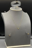 طقم اكس ذهب تصميم الماس عيار 21