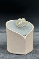 خاتم ذهب تصميم الماس عيار 18 وزن 2.6 جرام