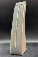 اسوارة ذهب مع باقيت تصميم الماس عيار 18 وزن 5.05 ج...