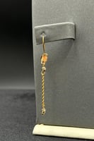 طقم دورين مجدول ذهب صافي عيار 21 وزن 4.75 جرام