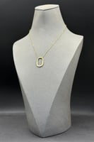 عقد قفل ذهب تصميم الماس عيار 18 وزن 2.8 جرام