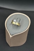 دبله ذهب مع فص سوليتير عيار 18 وزن من 2.4الى 2.6 ج...