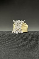 خاتم ذهب تصميم الماس عيار 18 وزن 4.4 جرام