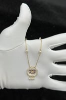 عقد شناف ذهب مع لؤلؤ عيار 18 وزن 3.6 جرام