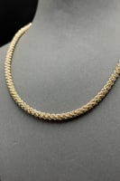 عقد مع إسوارة ذهب صافي عيار 18 فخامة أورلين وزن 32...