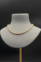 عقد مجدول ذهب ايطالي عيار 18 وزن 8 جرام