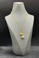 عقد مكرونة مجدول ذهب صافي عيار 18 وزن 5.5 جرام