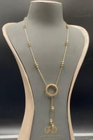 عقد دائرة ذهب تصميم الماس عيار 21