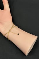 كف مجدول مع كور ذهب صافي عيار 18 وزن من 2.5 الى 2....