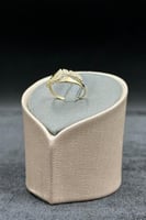 خاتم ذهب تصميم الماس عيار 18 وزن 1.5 جرام