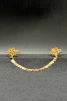 دبل خاتم وردة ذهب صافي عيار 21 وزن من 4.7 الى 4.8...