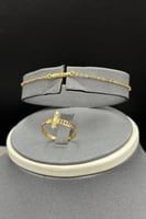 طقم ذهب صافي عيار 21 وزن 7 جرام