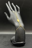 كف مجدول ذهب صافي عيار 21 وزن من 1.9 الى 2 جرام