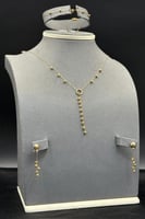 طقم حبات الرمان ذهب صافي عيار 21 وزن من 3.1 الى 3....