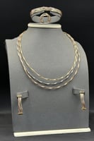 طقم قماش ذهب صافي ايطالي عيار 18 وزن 11 جرام