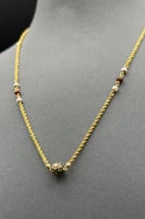 عقد مجدول مع كور ذهب تصميم هندي عيار 21 وزن 3.6 جر...