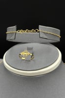 طقم زهرات ذهب صافي عيار 21 وزن 7.9 جرام