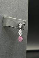 طقم ذهب ابيض تصميم الماس عيار 18 وزن 8.49 جرام