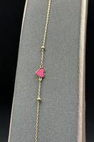 اسوارة اطفال قلب ذهب صافي ملون عيار 18 وزن 1.2 جرا...