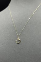 عقد مسمار ذهب تصميم الماس عيار 18 وزن 0.4 جرام