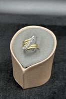 خاتم ذهب مع باقيت تصميم الماس عيار 18 وزن 1.6 جرام