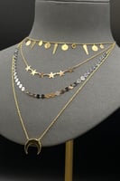 عقد اربعة ادوار ذهب صافي ايطالي