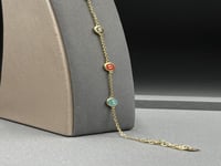 خلخال دوائر ذهب ملون ايطالي