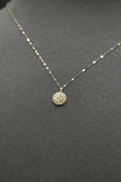 عقد دائرة ذهب تصميم الماس