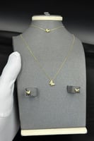 طقم اطفال فراشة ذهب صافي عيار 18 وزن 3.6 جرام