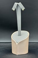 حلق شكل ايس كريم ذهب تصميم الماس عيار 18 وزن 0.4 ج...