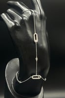 كف ذهبي مستطيل تصميم الماس بوزن 6.1 جرام