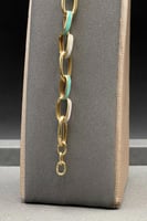 اسوارة جنزير ذهب ملون ايطالي عيار 18 وزن 5.1 جرام