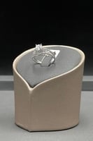 دبلة توينز ذهب ابيض تصميم الماس عيار 18 وزن 1.7 جر...