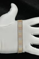 إسوارة سلم ذهب صافي ملون عيار 18 فخامة ألين وزن 9....