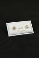 حلق طبي دائري ذهب تصميم الماس عيار 18