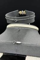 طقم دمعة ذهب تصميم الماس عيار 18 وزن 16.4 جرام