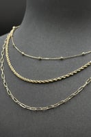 عقد متعدد الاشكال ثلاثة ادوار ذهب صافي ايطالي عيار...