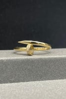 خاتم مسمار ذهب تصميم الماس عيار 18 وزن من 1.3 الى...