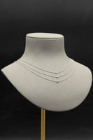 عقد ثلاثة اشواط ذهب ابيض صافي عيار 18 وزن 6.1 جرام