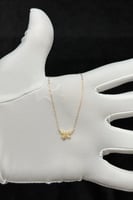 عقد فراشة ذهب تصميم الماس عيار 21 وزن 0.8 جرام