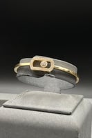 اسوارة مستطيل ذهب تصميم الماس