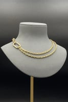 عقد جنزير دورين ذهب صافي عيار 18 وزن 17.2 جرام