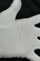 عقد دمعة مفرغ ذهب تصميم الماس عيار 18 وزن 0.3 جرام