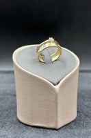 دبلة ذهب تصميم الماس عيار 18 وزن 3 جرام