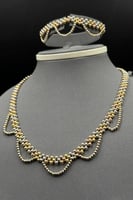 طقم ذهب عيار 18 تدرّج السلاسل وزن 13.5 جرام