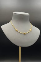 عقد و اسوارة ذهب عيار 21 بتصميم هرمي انيق