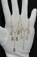 شوكر مستطيل ذهب تصميم الماس عيار 18 وزن من 6.4 الى...