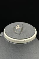 طقم اطفال مستطيل ذهب تصميم الماس عيار 18 وزن 1.2 ج...